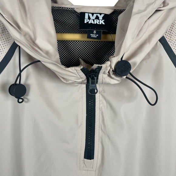 Ivy Park Women’s Perforated Mesh Hooded Pullover Jacket in Dusty Pink Size S - Picture 11 of 15